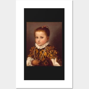 Portrait of a Young Girl by Giovanni Battista Moroni Posters and Art